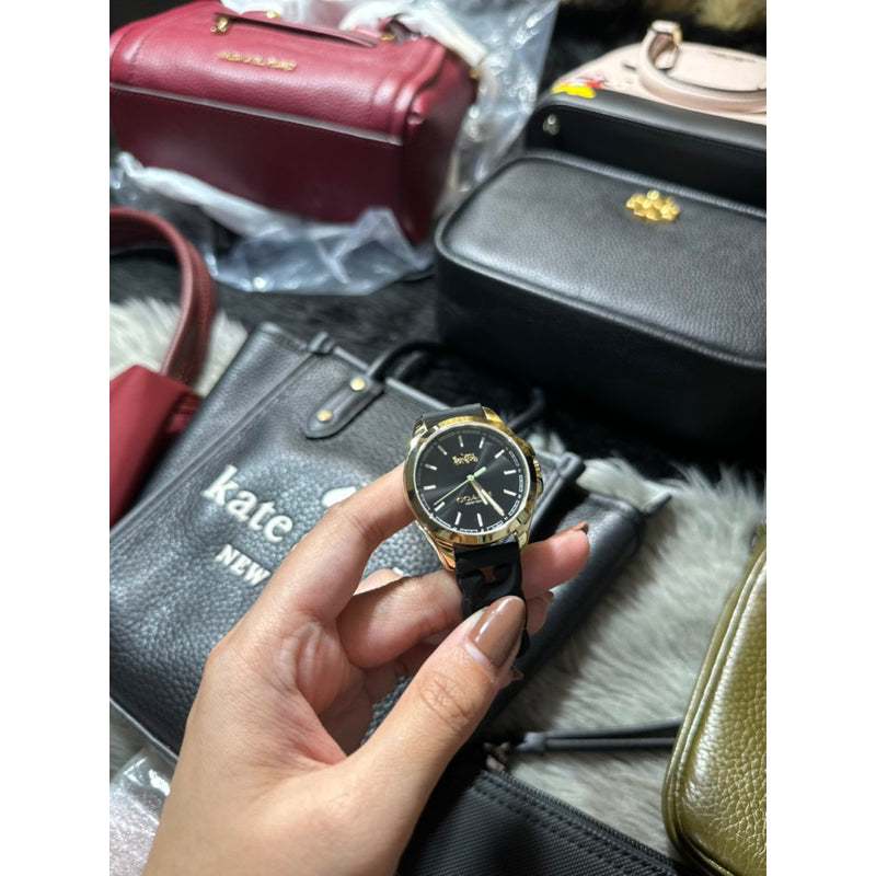 AUTHENTIC/ORIGINAL Preloved Coach Libby Women's Watch Rubber Strap, 34 Mm