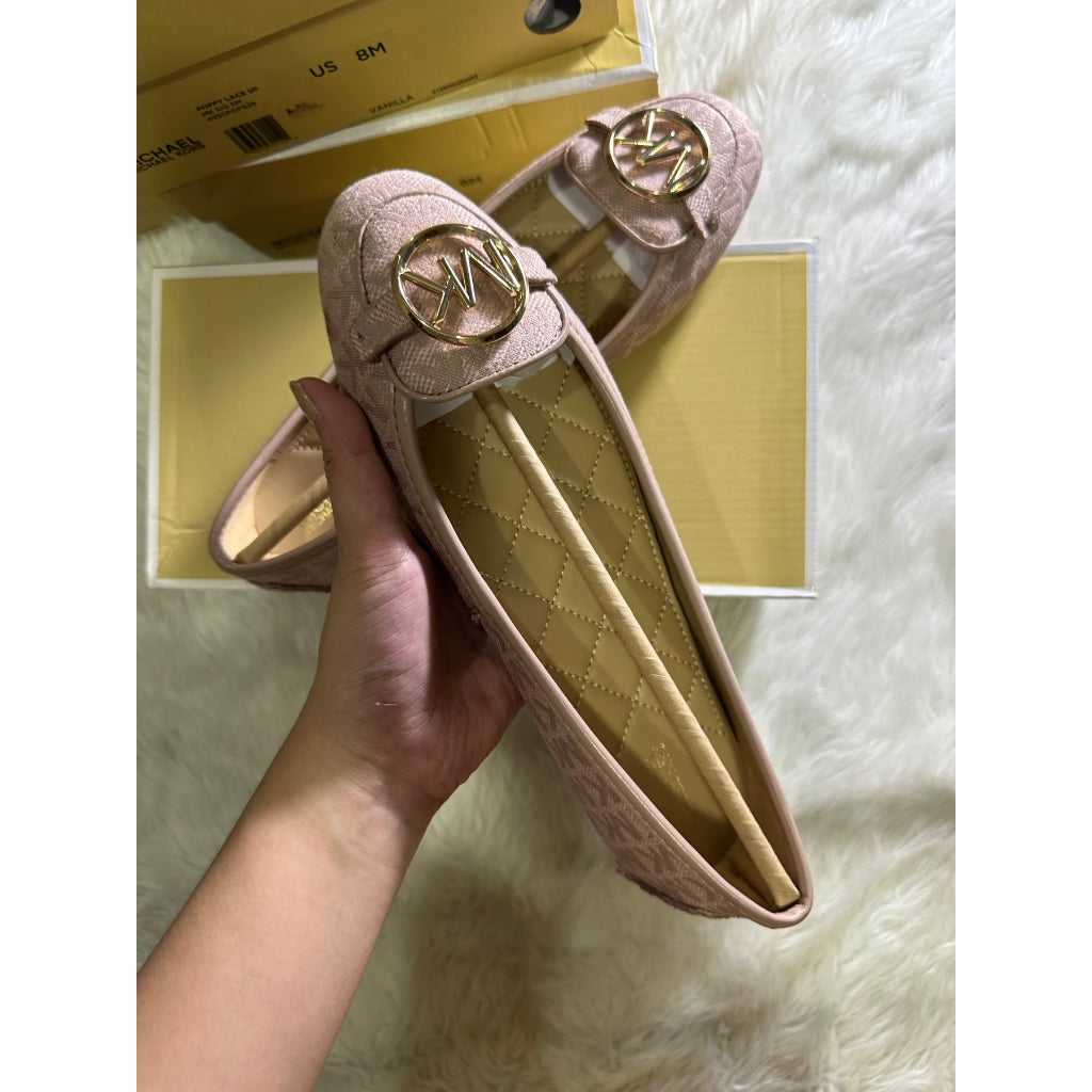 SALE! β€οΈ AUTHENTIC/ORIGINAL Michael K0rs MK Lillie Logo Jacquard Moccasin Doll Shoes