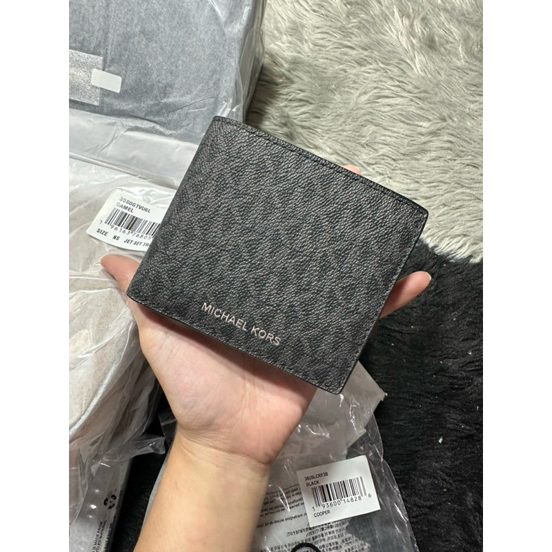 AUTHENTIC Michael K0rs MK Cooper Logo Billfold Men Wallet With Coin Pouch