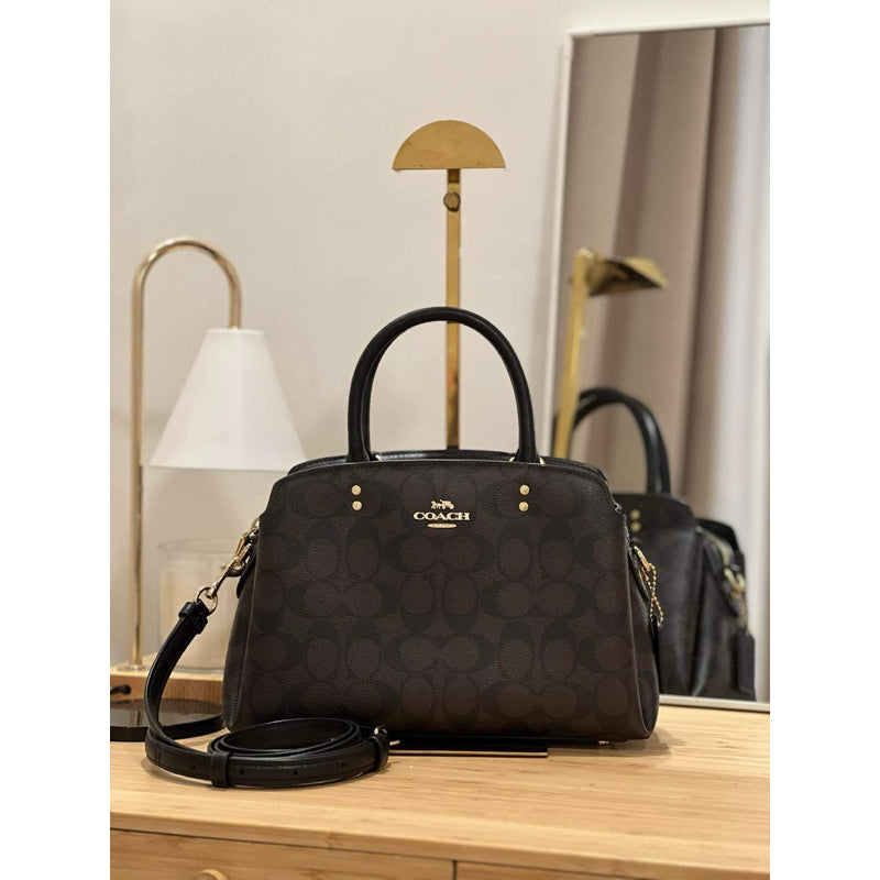 AUTHENTIC/ORIGINAL Coach Preloved Mini Mini Lillie Carryall Bag Brown