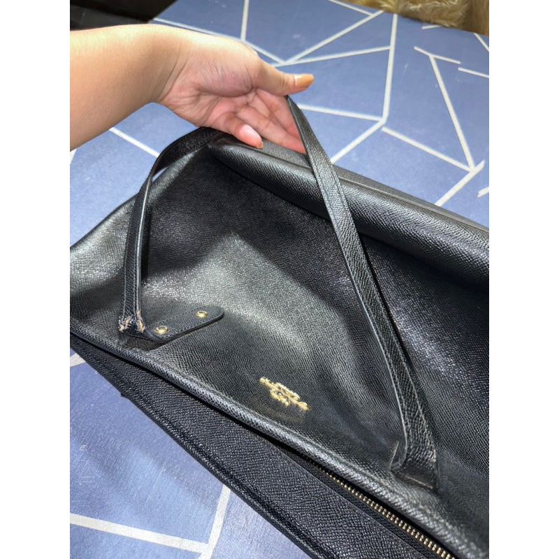 AUTHENTIC/ORIGINAL Preloved Coach City Zip Tote Black Bag