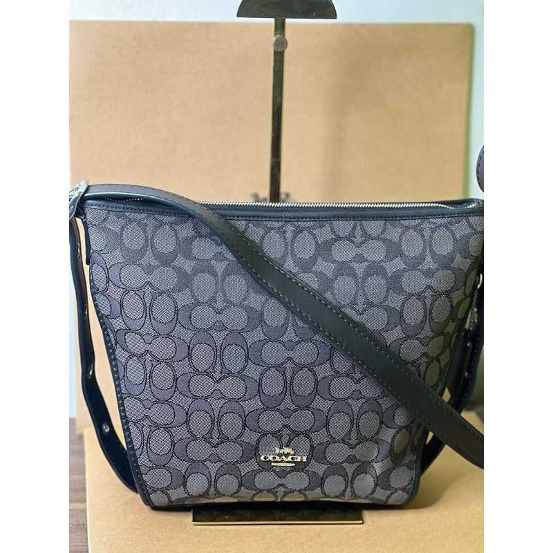 AUTHENTIC/ORIGINAL COACH Preloved Small Dufflette Bucket Bag MonoBlack