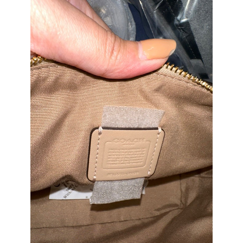 SALE! ❤️ AUTHENTIC/ORIGINAL COACH Mini Gallery Crossbody Bag In Signature Canvas White LIGHT KHAKI
