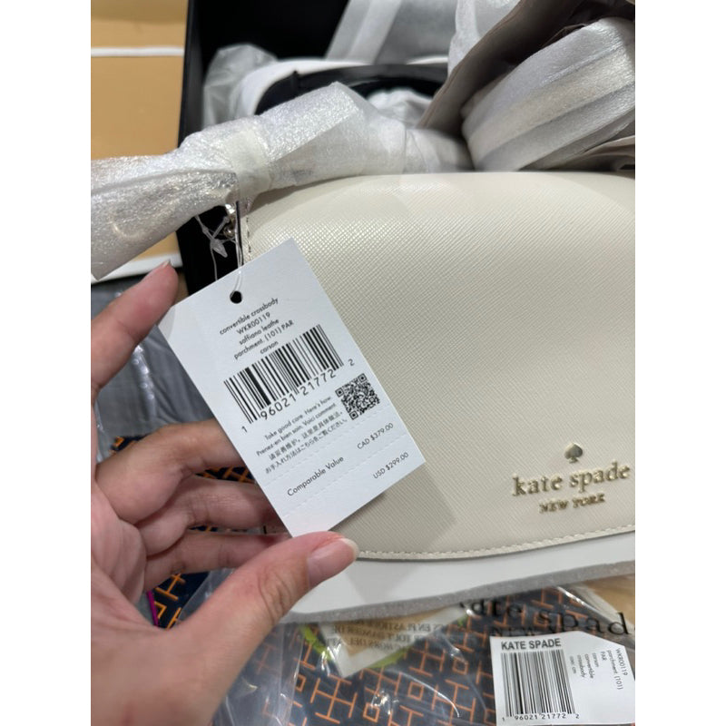 AUTHENTIC/ORIGINAL KateSpade KS Carson Convertible Crossbody Bag in Parchment White