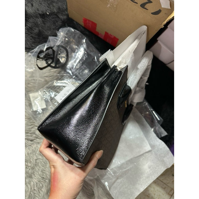 AUTHENTIC/ORIGINAL Michael K0rs MK Mercer Medium Messenger in Signature Brown/Black Bag