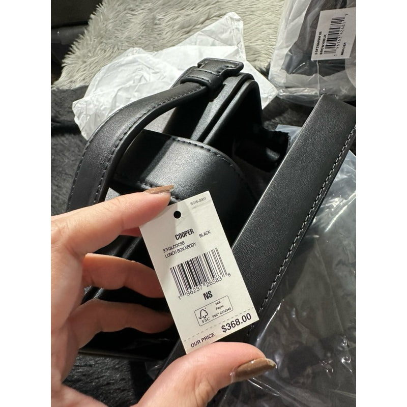 AUTHENTIC/ORIGINAL Michael K0rs MK Cooper Black Lunch Box Top Handle Crossbody Men's Bag