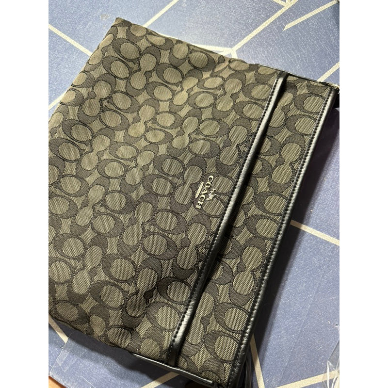 SALE! ❤️ AUTHENTIC/ORIGINAL Preloved COACH File Crossbody In Signature Jacquard Bag Black Smoke