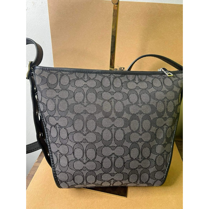 AUTHENTIC/ORIGINAL COACH Preloved Small Dufflette Bucket Bag MonoBlack
