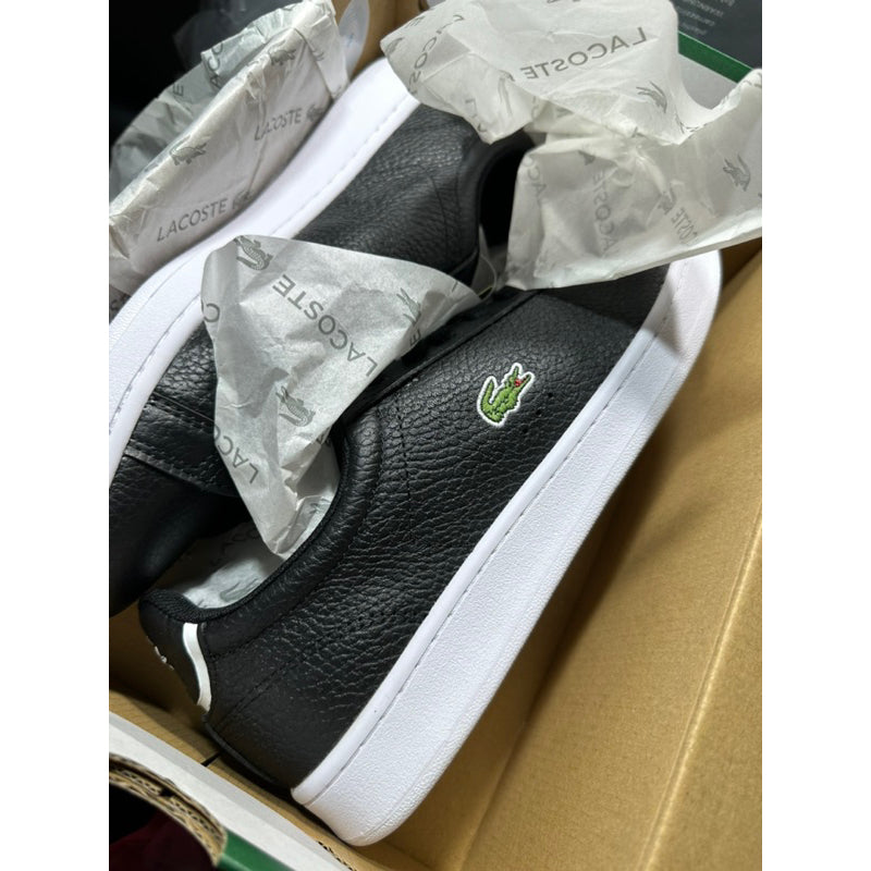 AUTHENTIC/ORIGINAL Lacoste Men's Carnaby Black Leather Sneakers