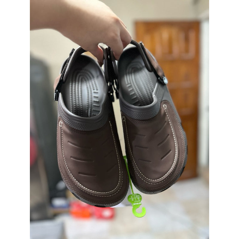 AUTHENTIC/ORIGINAL Crocs Men’s Classic Yukon Vista II Clog Shoes Brown