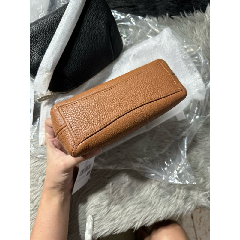 AUTHENTIC/ORIGINAL KateSpade KS Dumpling Convertible Small Crossbody Wristlet Bag Brown