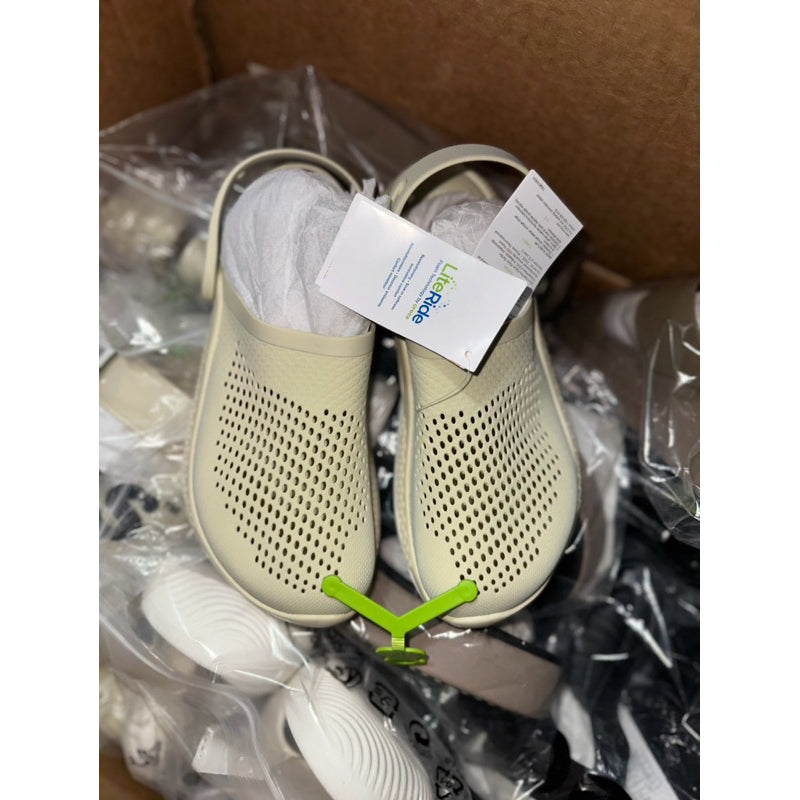 AUTHENTIC/ORIGINAL Crocs Literide 360 Clog Shoes in Bone Beige White