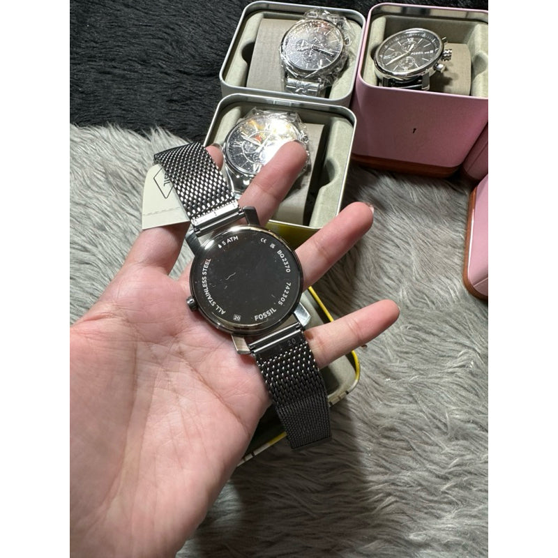 AUTHENTIC/ORIGINAL F0ssil Rhett Three-Hand Smoke Stainless Steel Men's Watch