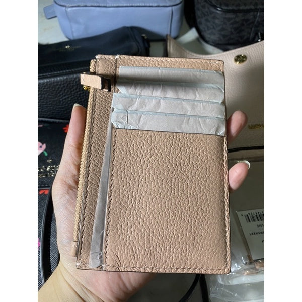 AUTHENTIC Tory Burch Women's Britten Zip Card Case Wallet