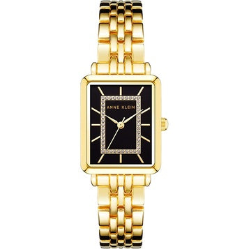 AUTHENTIC Anne Klein Women's Glitter Accented Bracelet Watch AK/3760BKGB