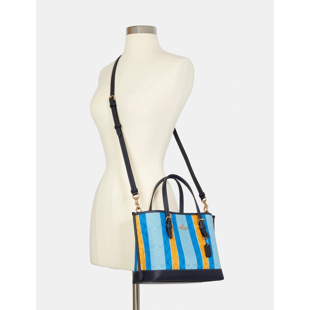 Coach Mollie Tote 25 In high quality Signature Jacquard With Stripes