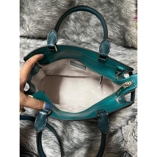 SALE! ❤️ AUTHENTIC KateSpade Preloved Staci Colorblock Medium Mint Blue Green Satchel Bag
