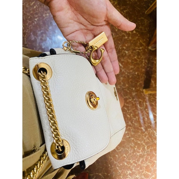 AUTHENTIC Coach HangTag Bag Charm Letter C With Chain