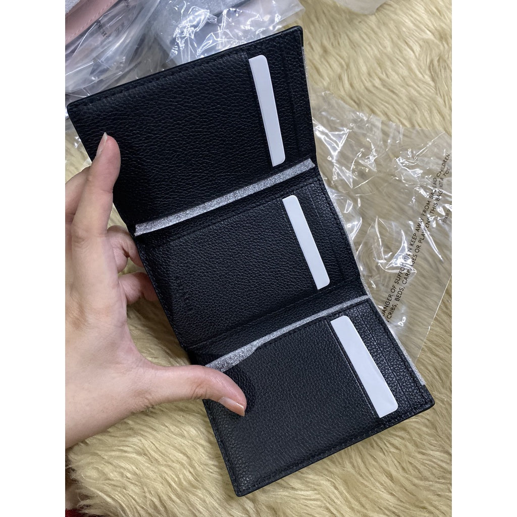 SALE! AUTHENTIC/ORIGINAL Coach Trifold Wallet for Men in BLACK Unisex