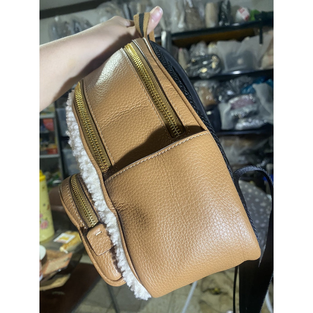 SALE! ❤️ AUTHENTIC/ORIGINAL Coach Mini Court Backpack With Coach Motif Beige Bag