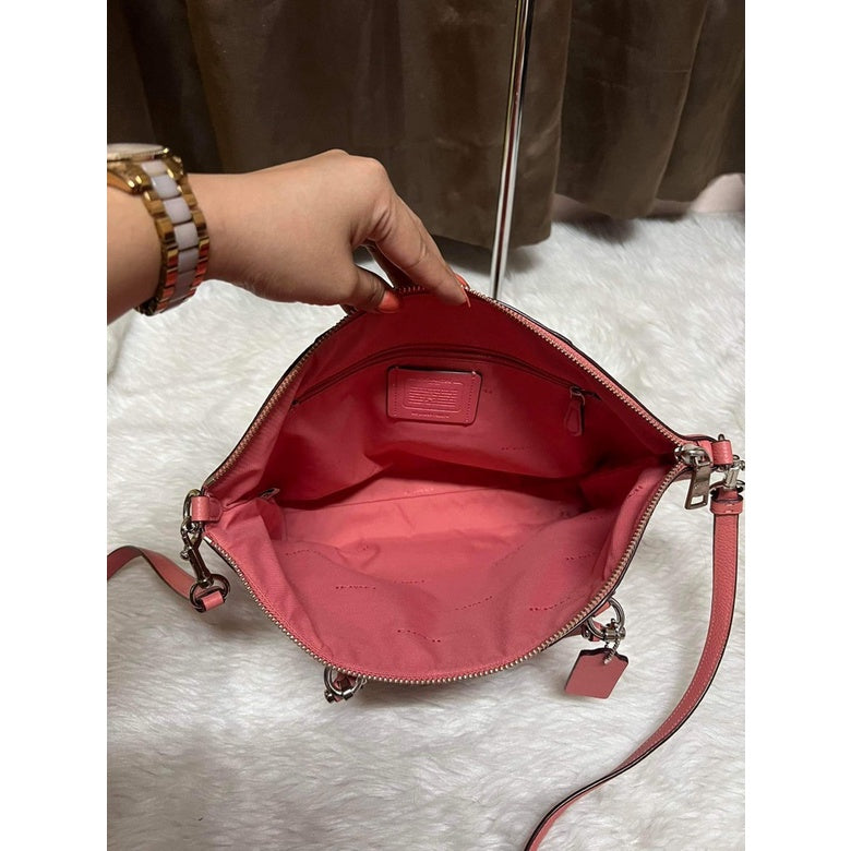 SALE! ❤️ AUTHENTIC/ORIGINAL Coach Preloved Prairie Satchel Bag in Pebbled Leather Peach