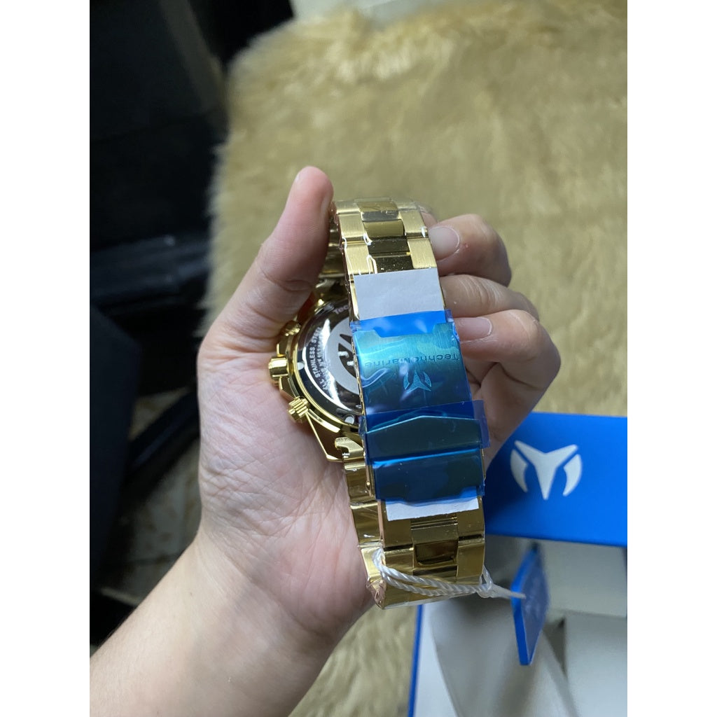 AUTHENTIC/ORIGINAL TechnoMarine Manta Grand Men's Watch - 47mm, Gold (TM-220133)