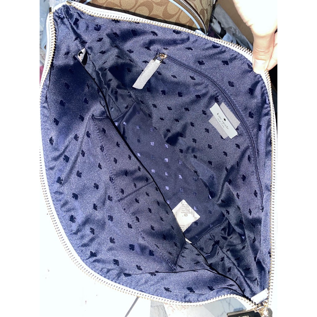 AUTHENTIC/ORIGINAL KateSpde KS Kitt Large Tote Nylon Bag in Avalon Light Blue