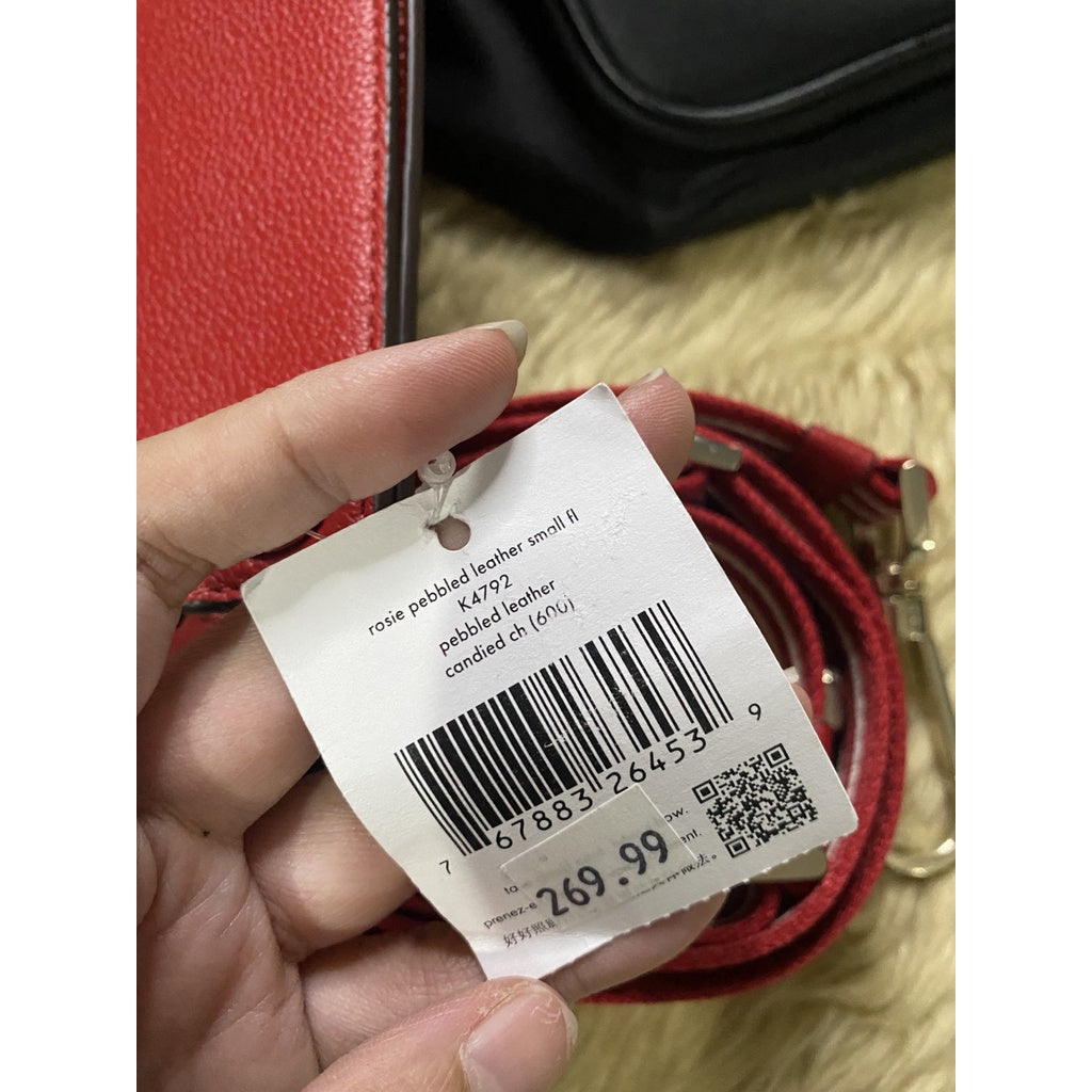 AUTHENTIC/ORIGINAL KateSpade KS rosie small flap crossbody bag in red