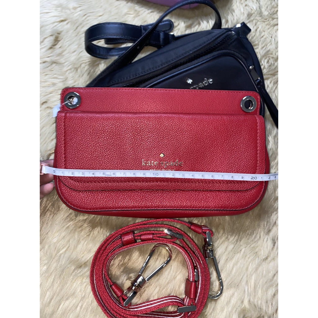 AUTHENTIC/ORIGINAL KateSpade KS rosie small flap crossbody bag in red