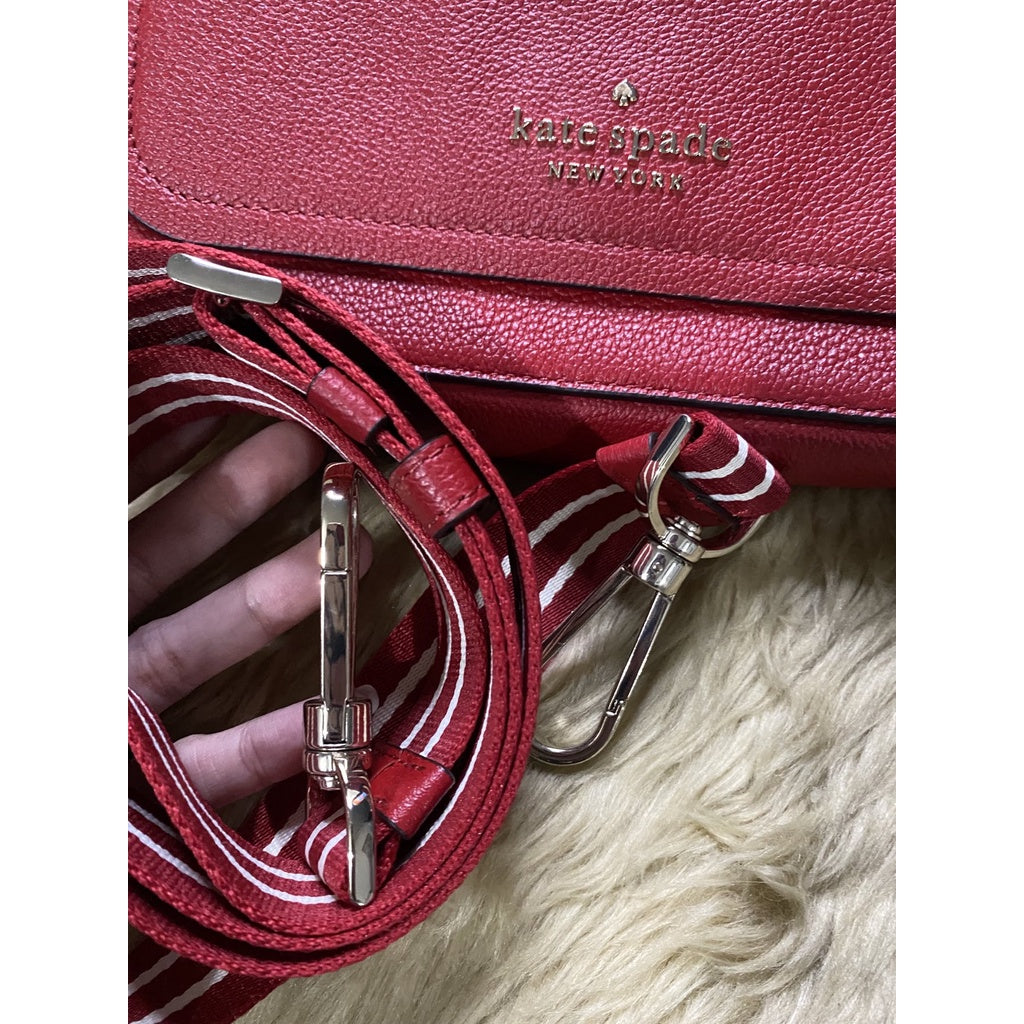 AUTHENTIC/ORIGINAL KateSpade KS rosie small flap crossbody bag in red