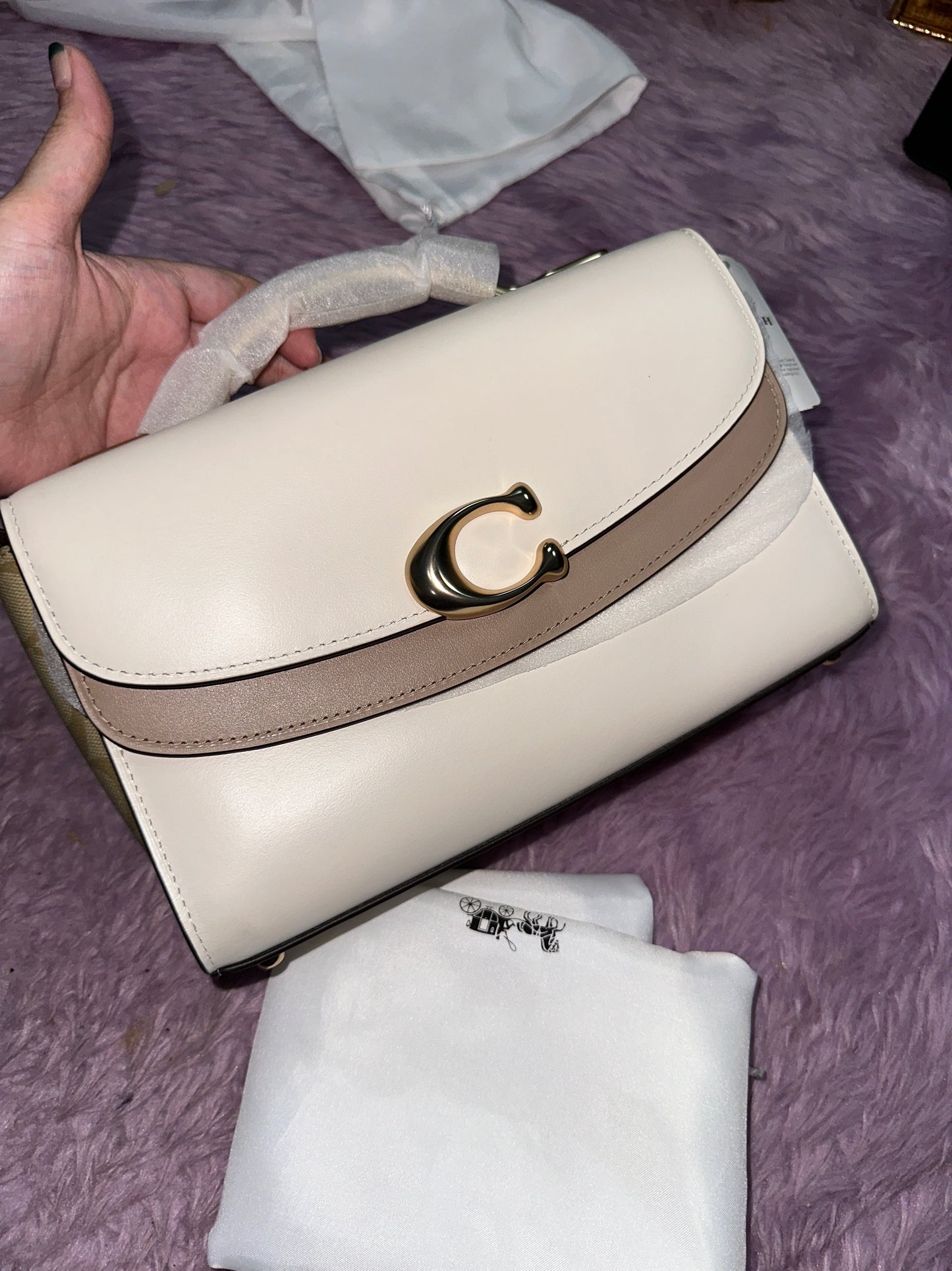 ORIG & IMPORTED CCH Retail RARE Celia Double Flap Crossbody bag Maroon / White