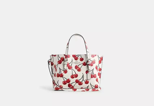 AUTHENTIC/ORIGINAL COACH Mollie Tote Bag 25 With Cherry Print