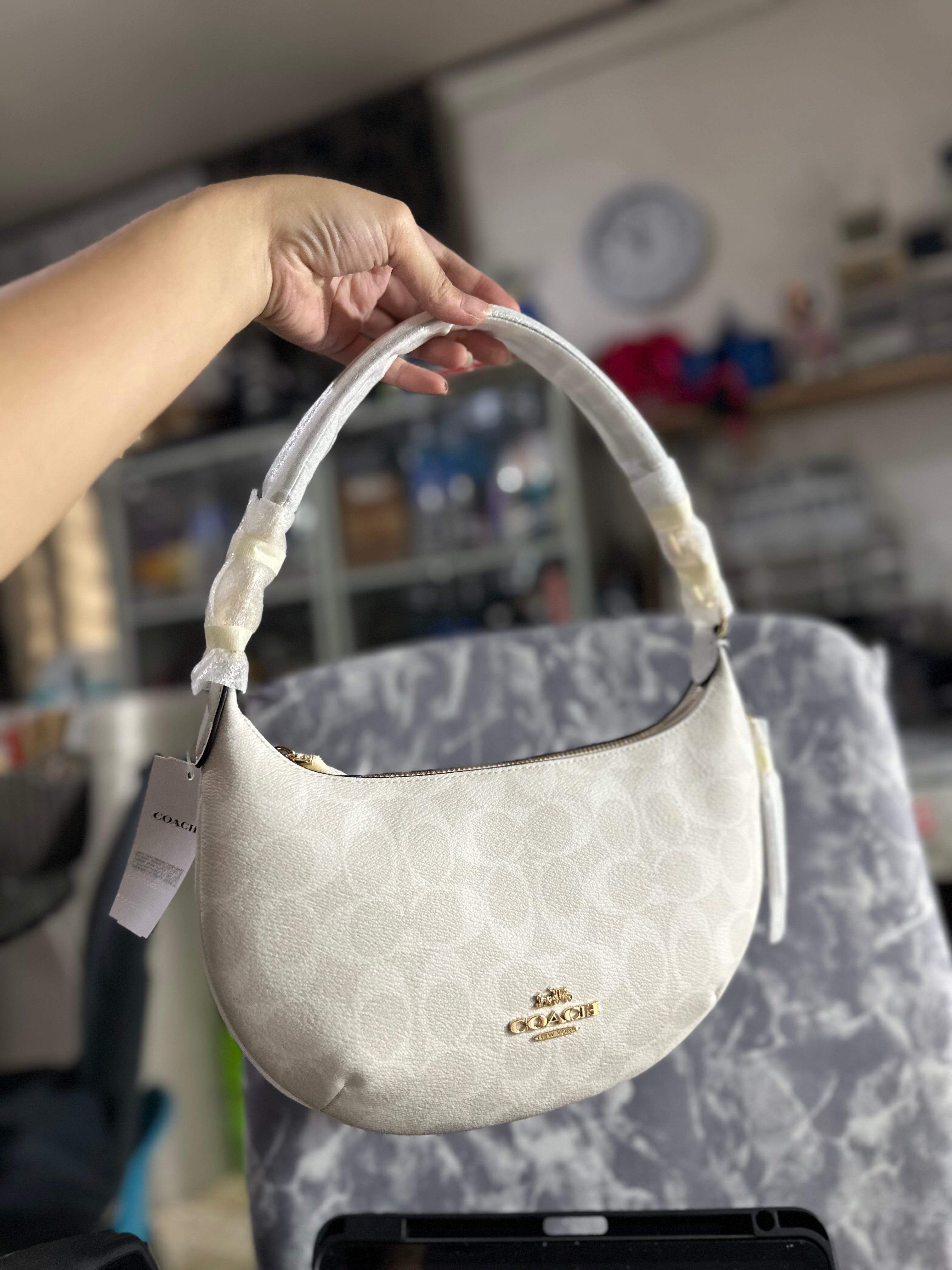 Coach hobo bag white sale