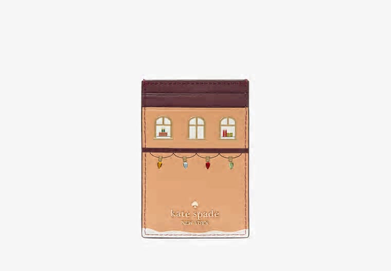 ORIG & IMPORTED Kate Spade KS Oh What Fun Gingerbread House Small Slim Cardholder