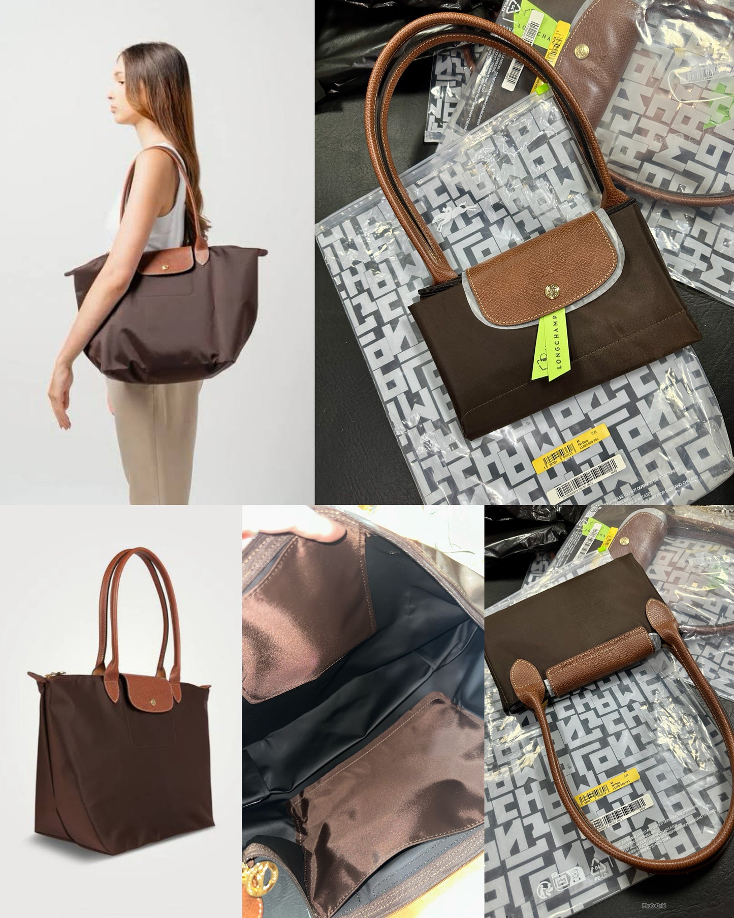 ORIG & IMPORTED Longchamp LC Le Pliage Large Long Handle Nylon Tote Bag