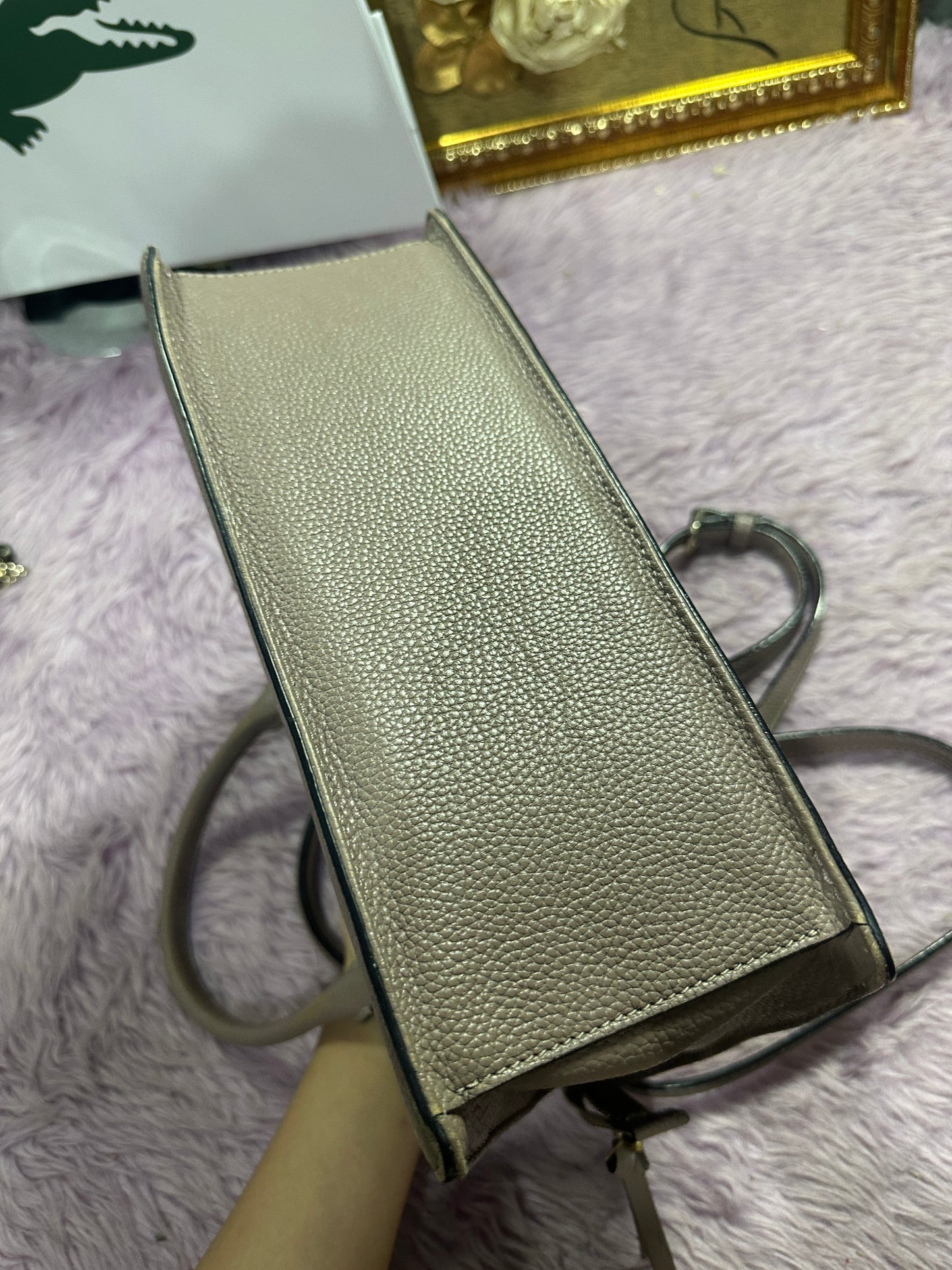 ORIG Preloved KS Lise Mulberry Street Satchel Taupe Medium Bag