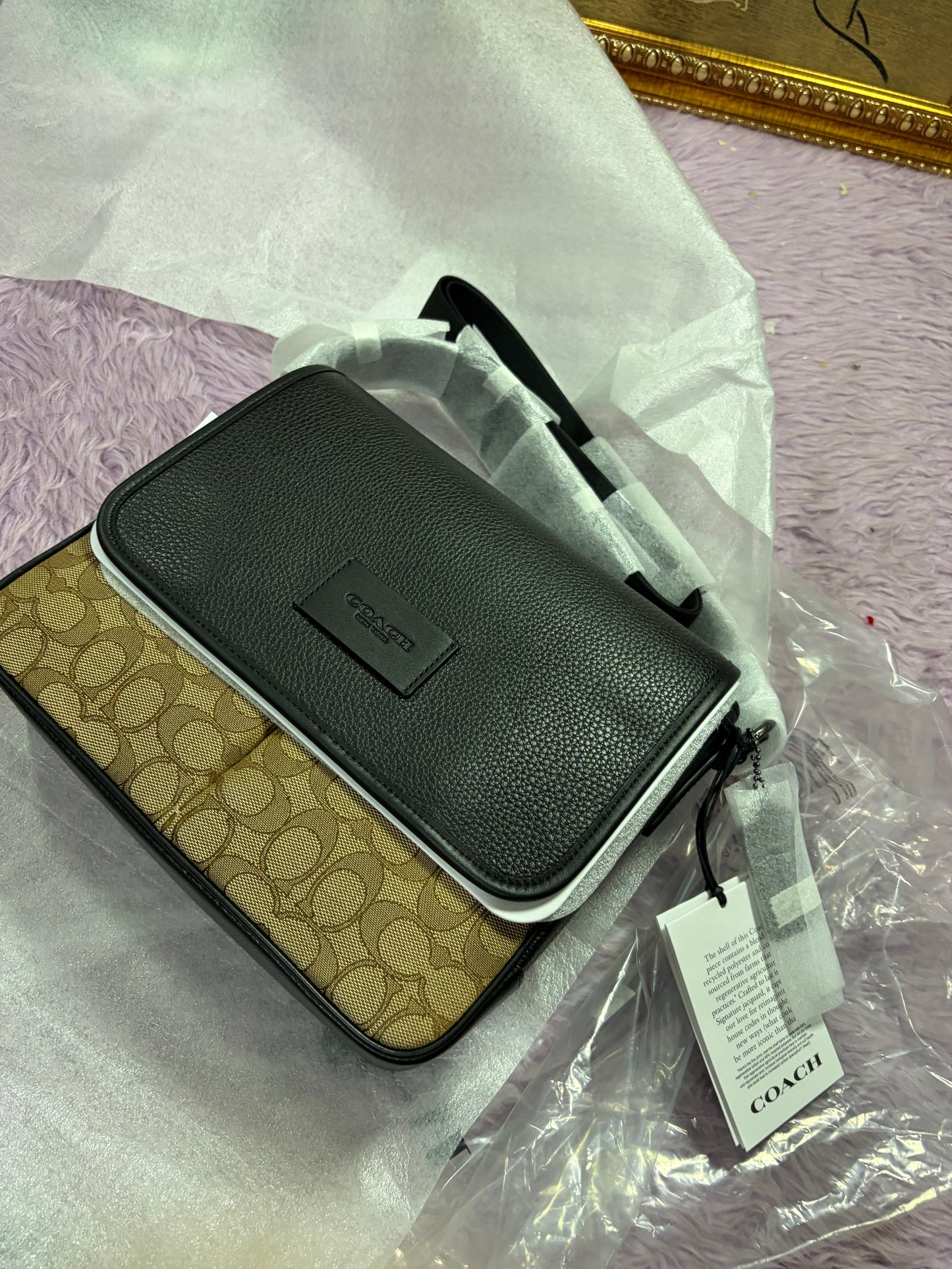 ORIG & IMPORTED CCH Sprint Map Men Flap Bag 25 In Signature Jacquard