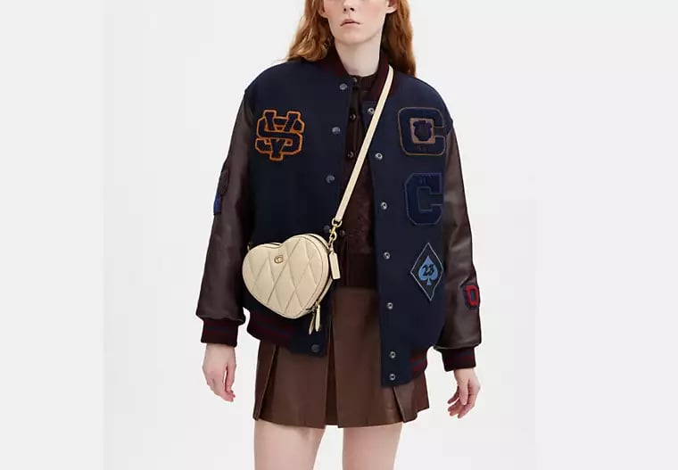 AUTHENTIC/ORIGINAL COACH Heart Crossbody Bag With Quilting