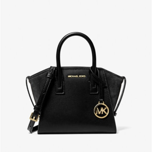 AUTHENTIC/ORIGINAL Michael Kors MK Avril Extra-Small Leather and Suede Satchel