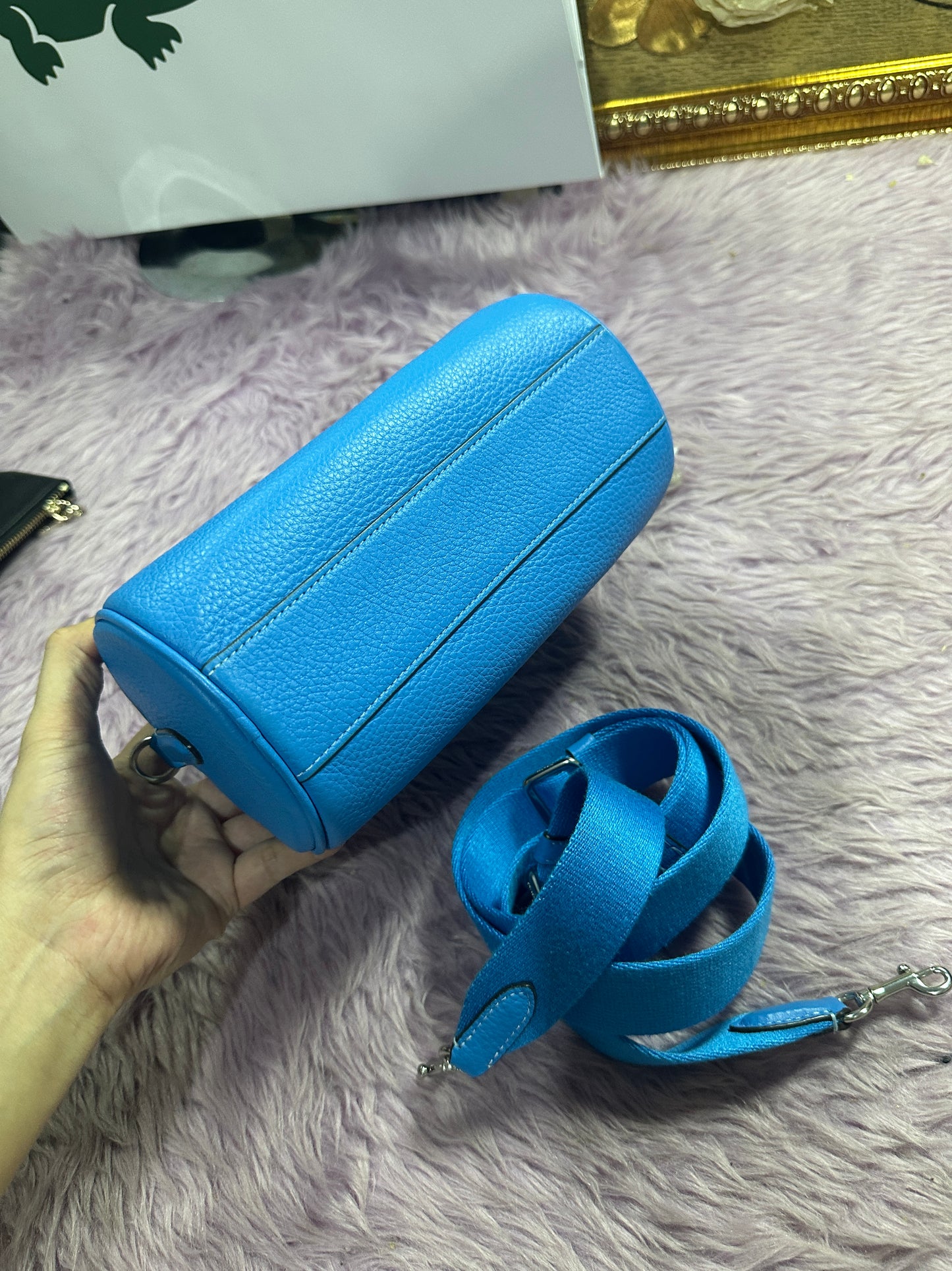 ORIG Preloved CCH Lacey Crossbody Small Barrel Blue Bag