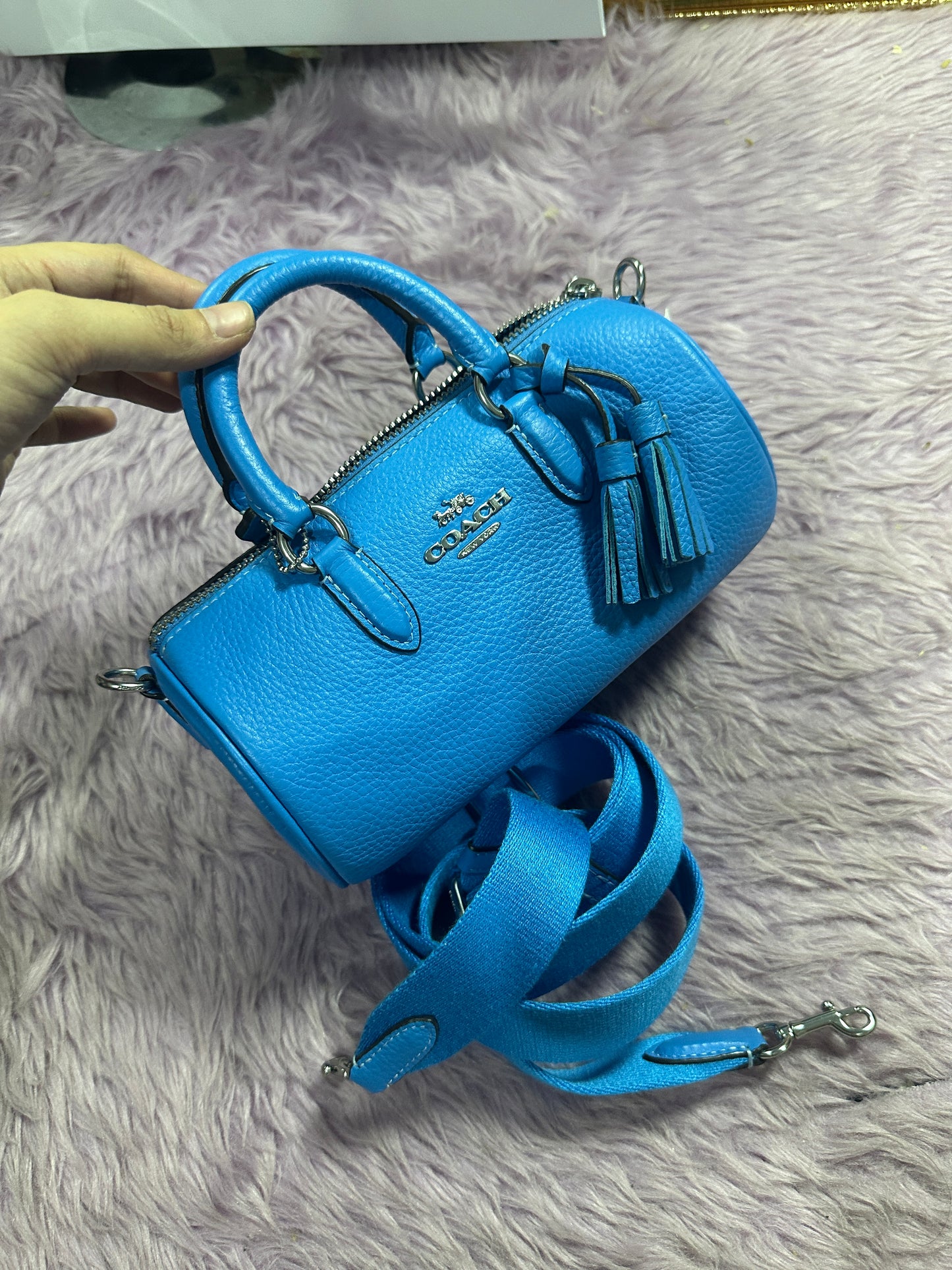 ORIG Preloved CCH Lacey Crossbody Small Barrel Blue Bag