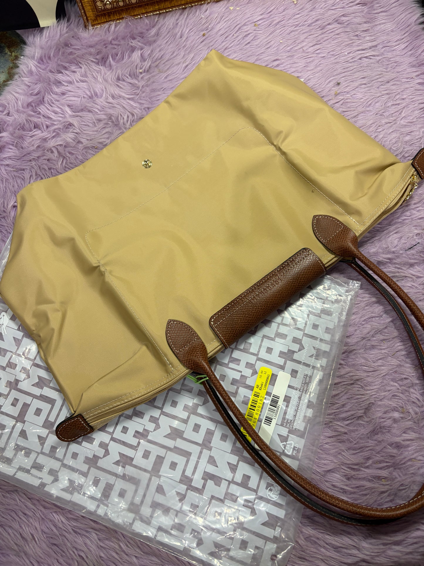 ORIG & IMPORTED Longchamp Le Pliage Original Medium & Large Tote bag BLACK/BROWN/BEIGE