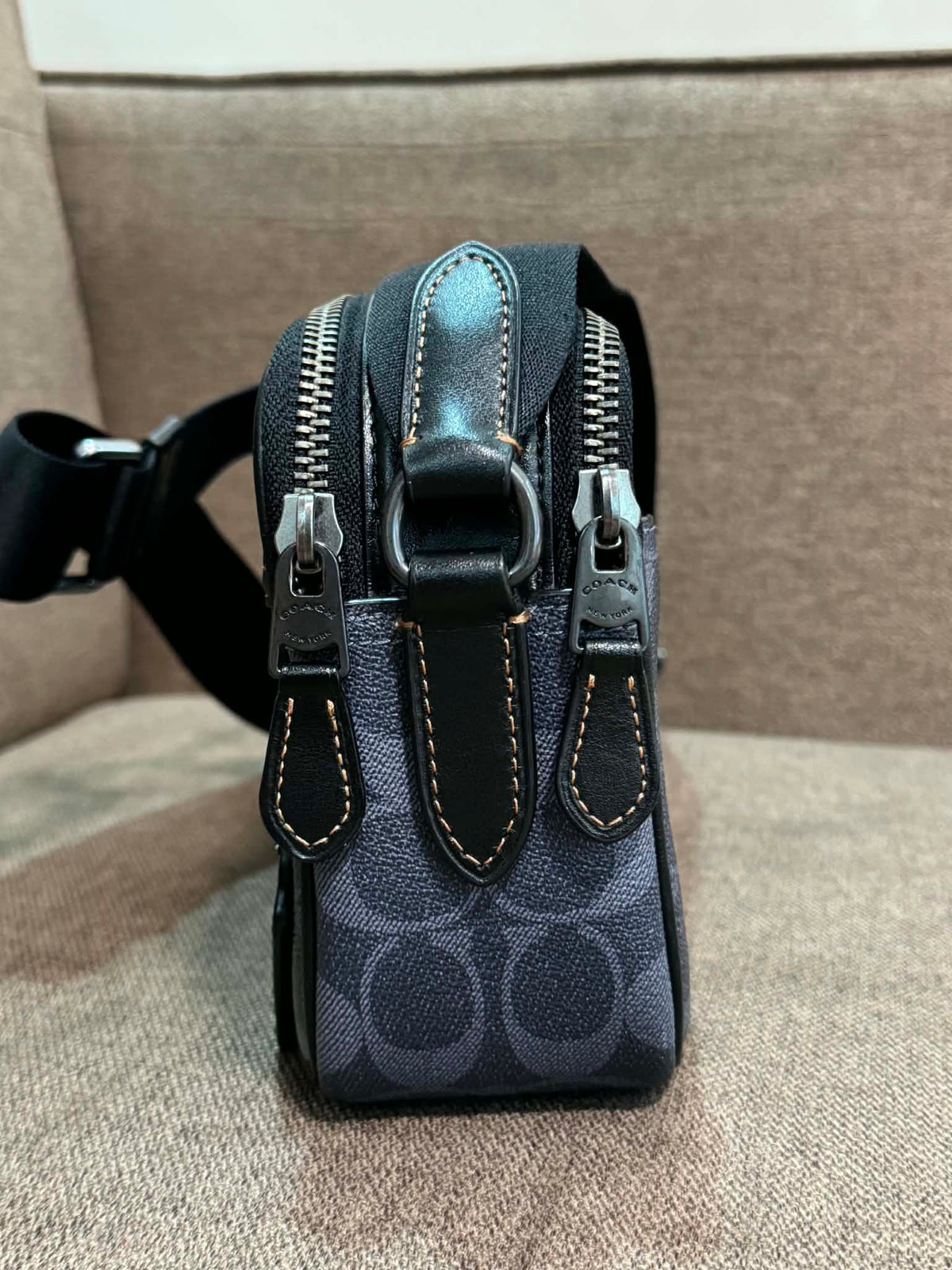 ORIG Preloved CCH Graham Crossbody Men's Bag in Blue Varsity Stripe