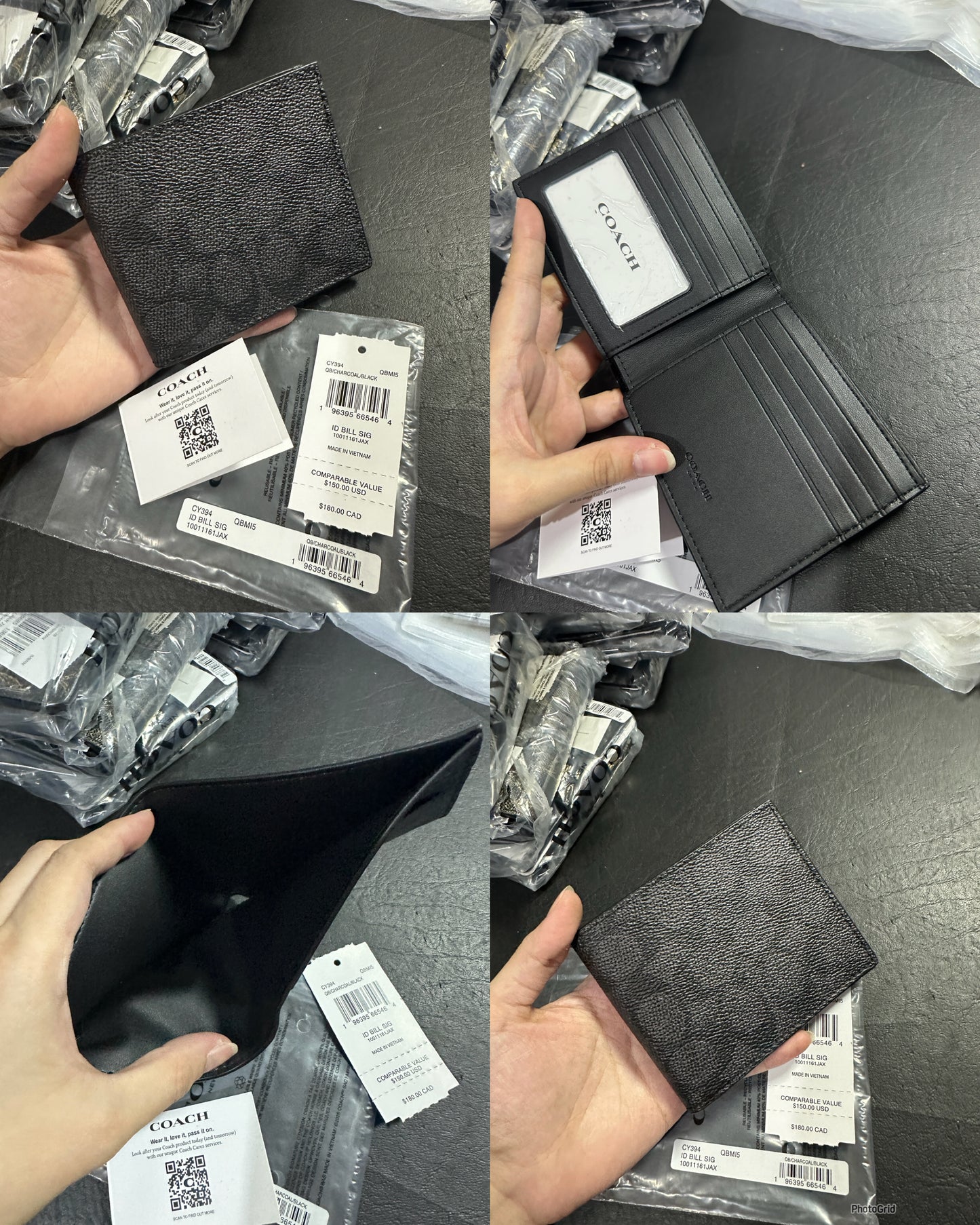 ORIG & IMPORTED CCH Compact Men Bifold Wallet Black/Brown