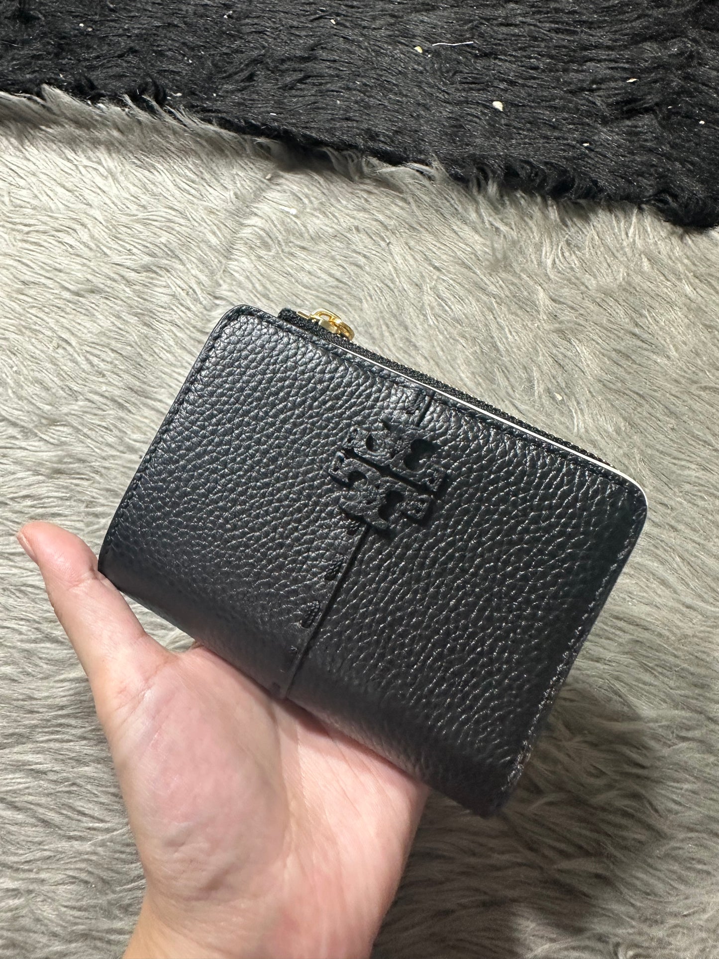 AUTHENTIC/ORIGINAL Tory Burch McGraw Bifold Wallet Black