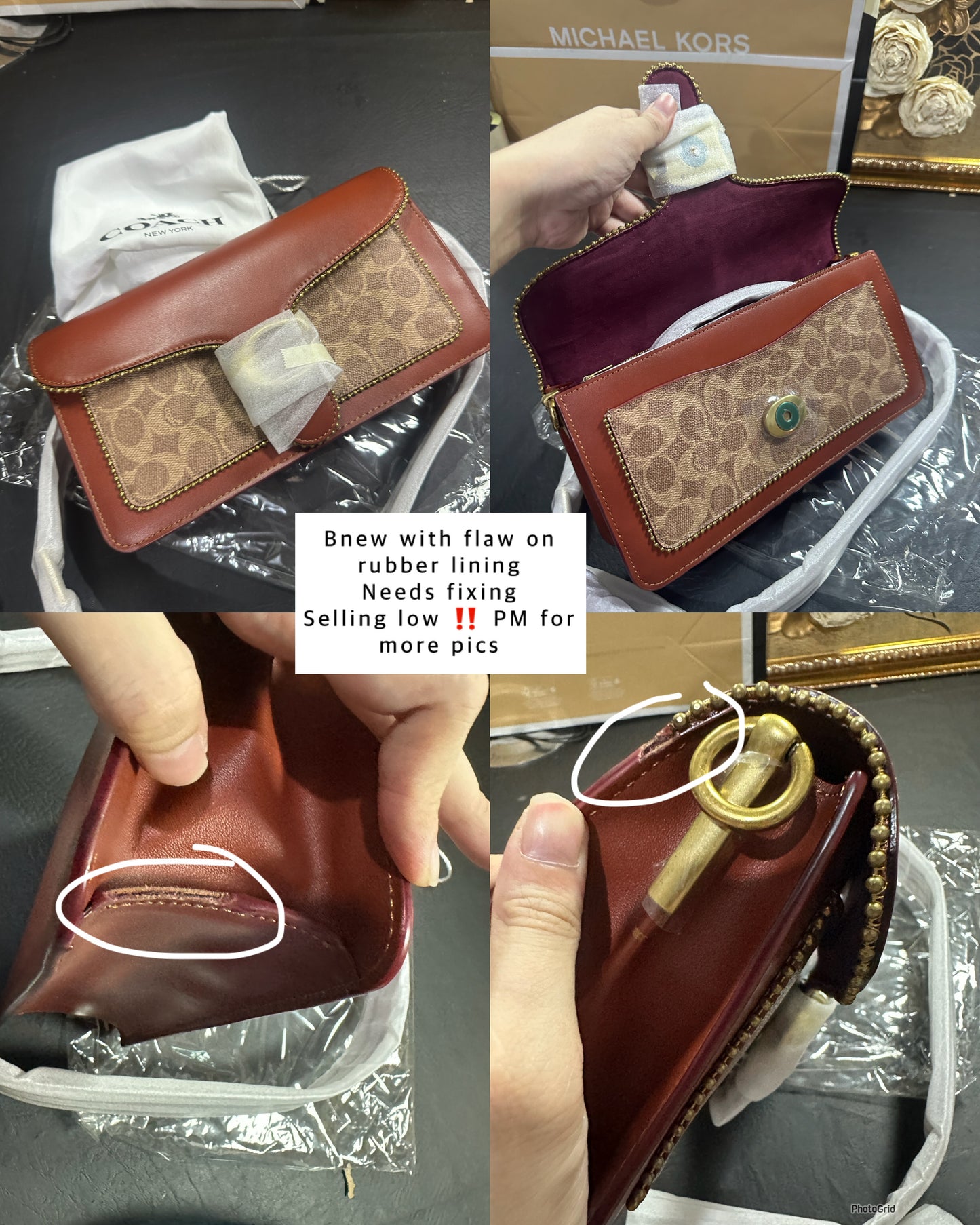 ORIG & IMPORTED CCH w/ flaw Retail RARE Tabby Shoulder Bag 26 Tan Brown Bag