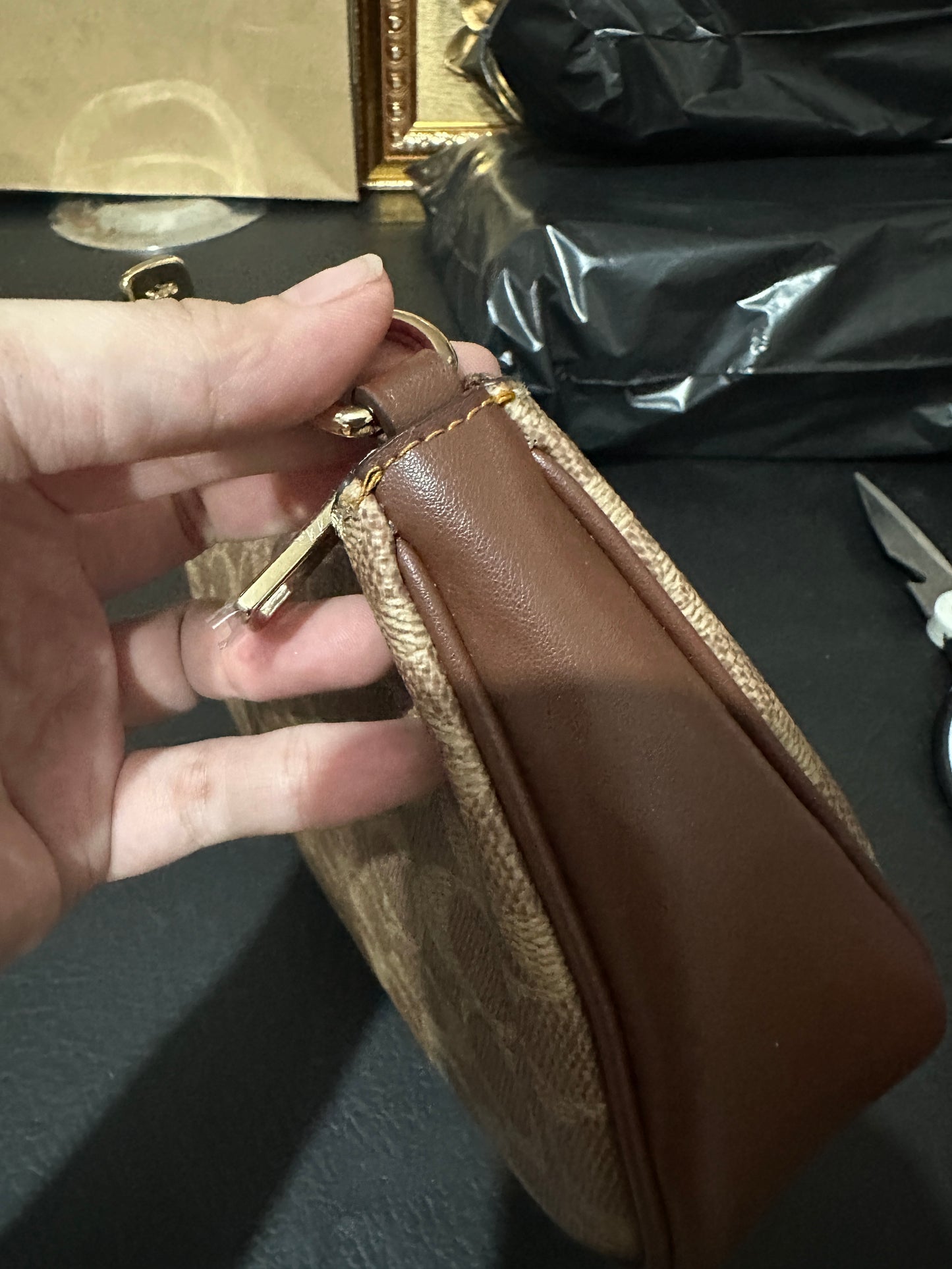 ORIG & IMPORTED CCH Teri Shoulder Bag In Signature Canvas in Tan/Brown