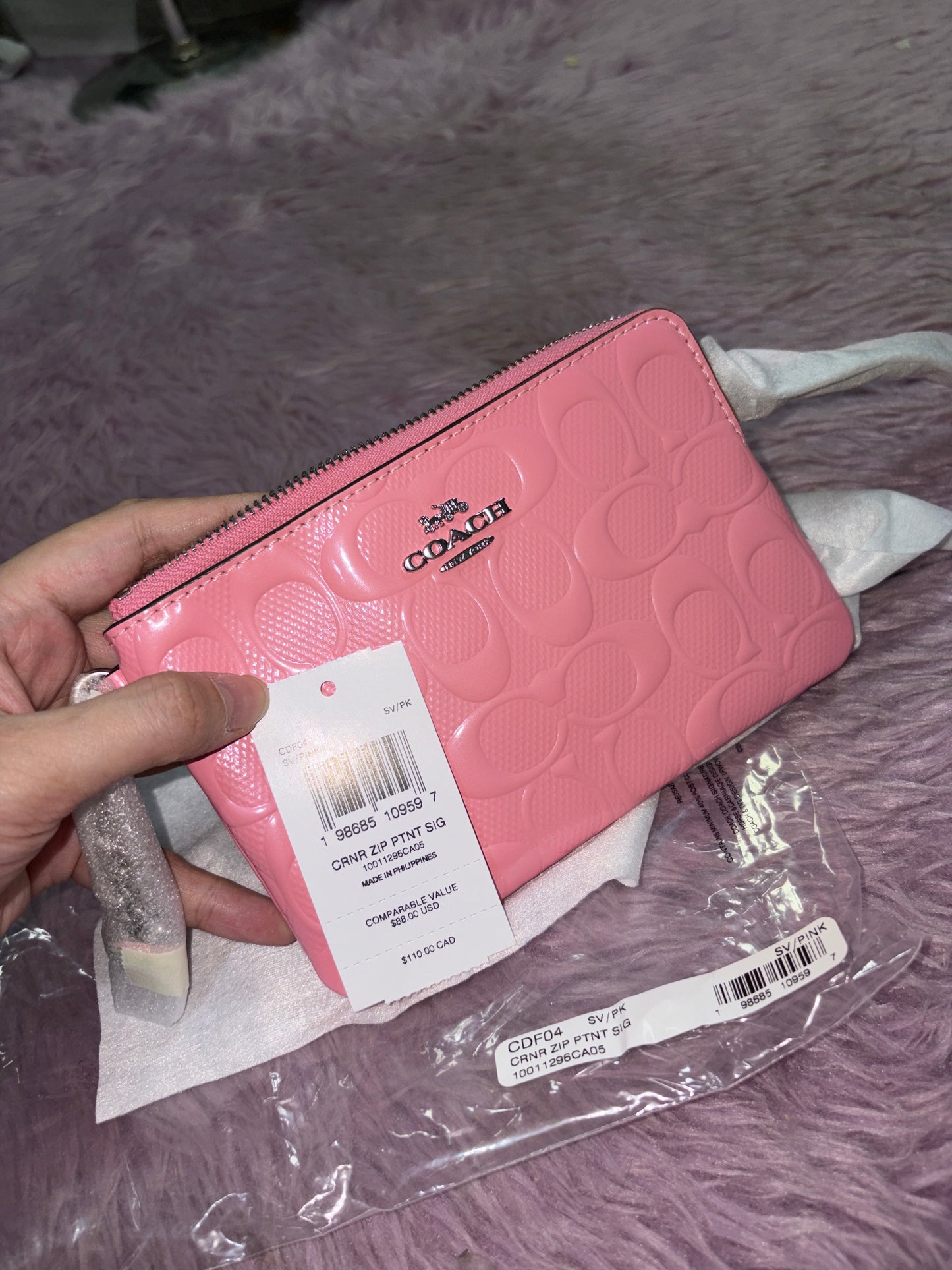 ORIG & IMPORTED CCH Corner Zip Small Wristlet Card Purse Wallet