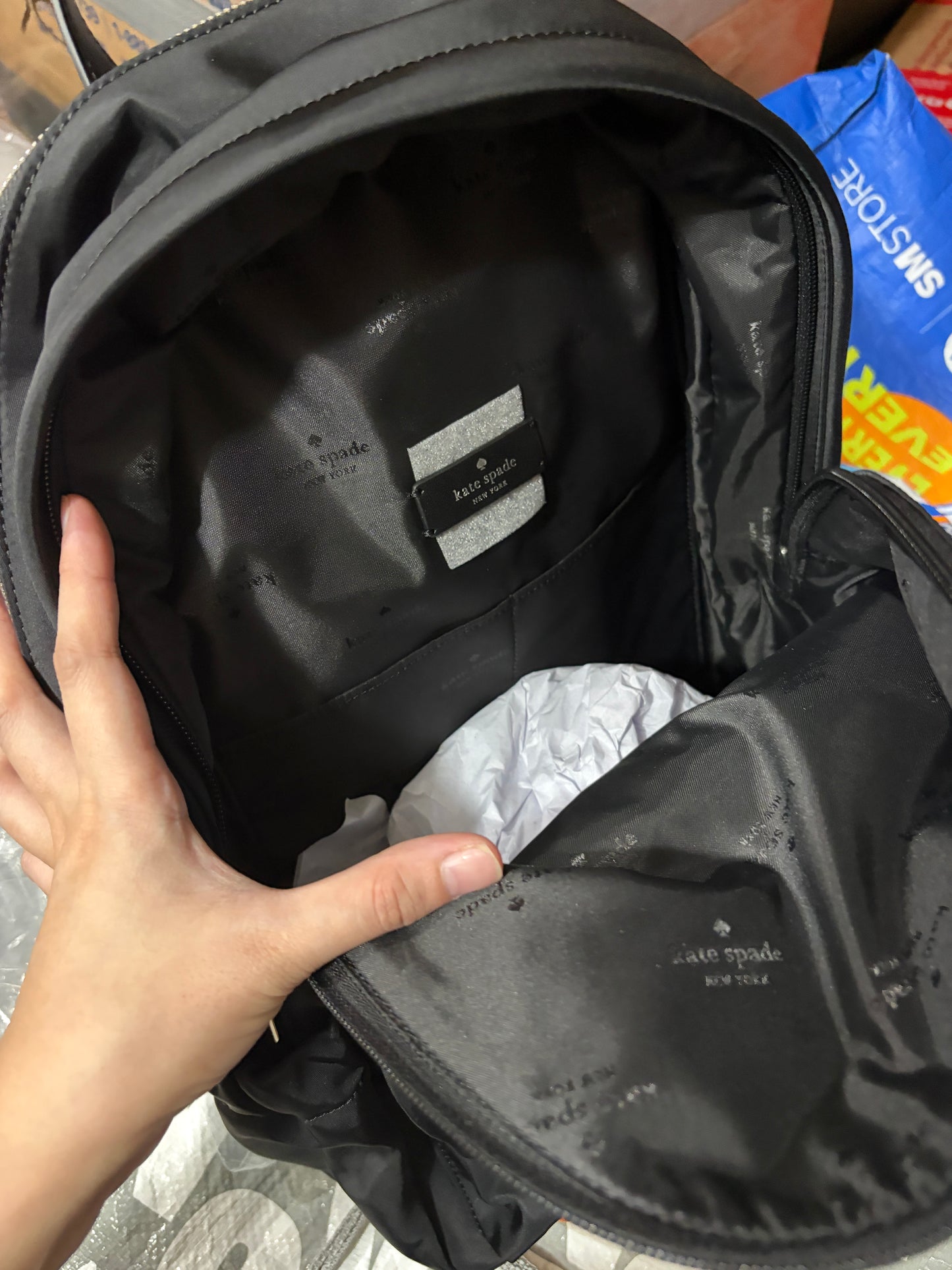 ORIG & IMPORTED KS Cargo Medium & Large Nylon Black Backpack Bag