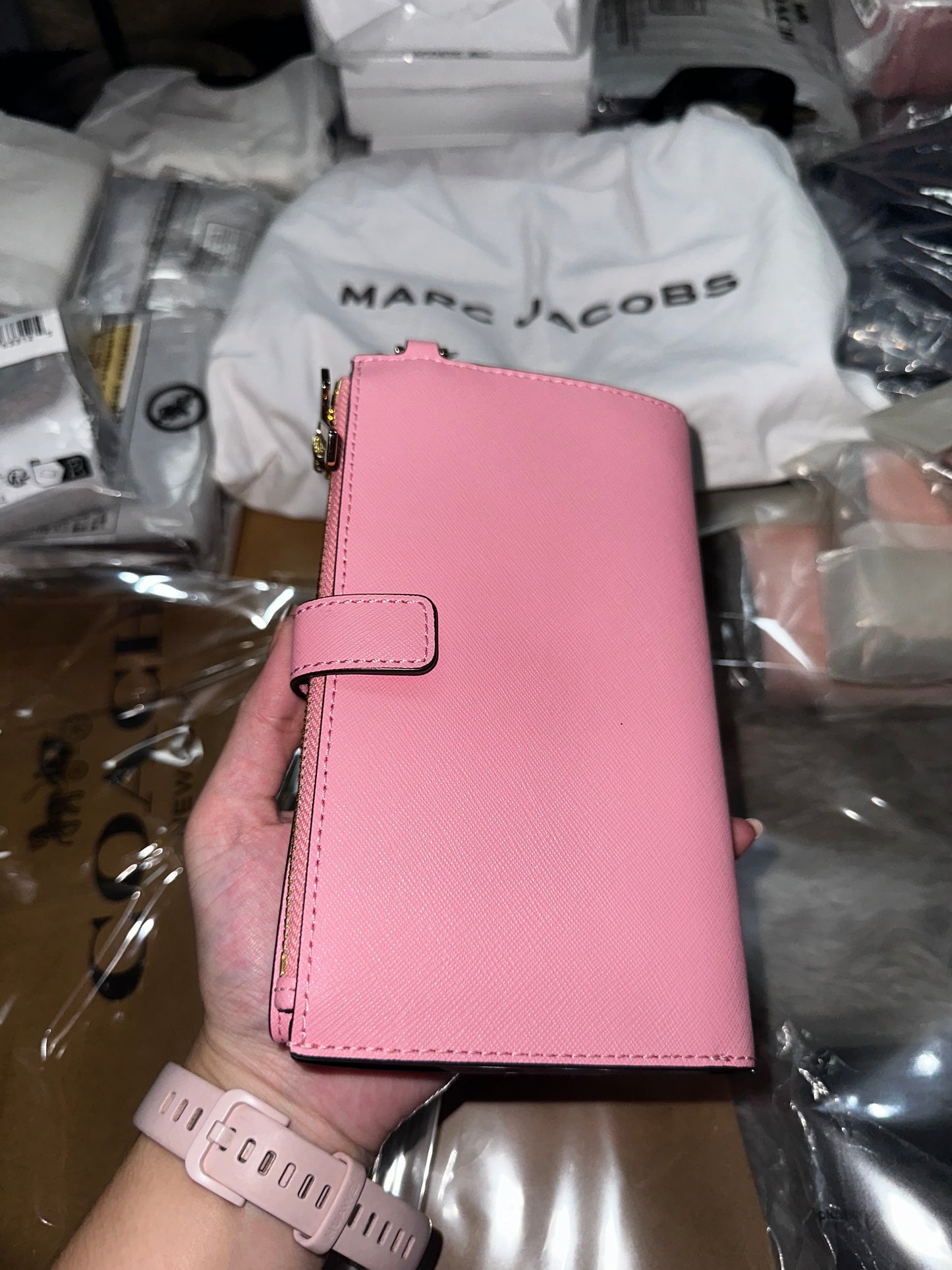 AUTHENTIC/ORIGINAL Michael K0rs MK Jet Set Travel Large Double Zip Wristlet Wallet